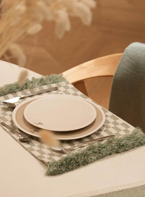 VDK Placemat Damier Green Set/2