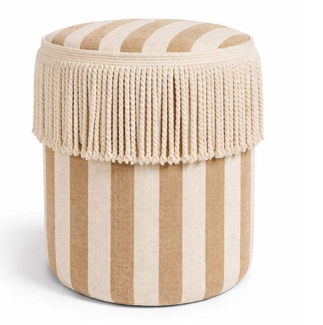 VDK Pouffe Cylinder O 40x45cm H Stripe Beige