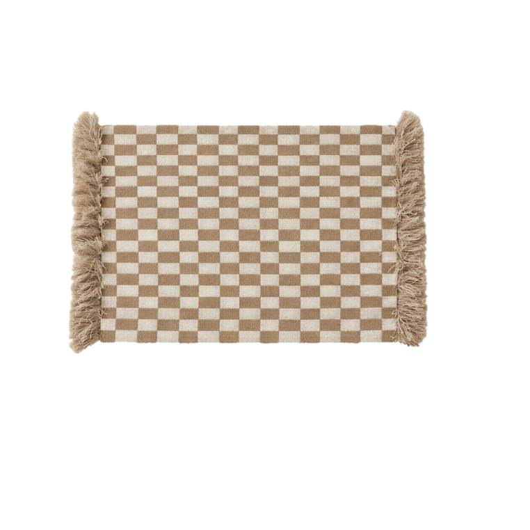 VDK Rivièra placemat Damier FRLZ Beige set/2