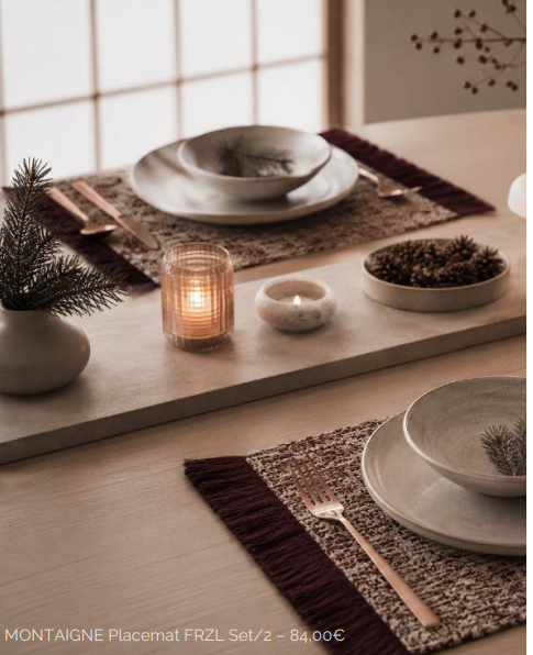 VDK Placemat Montaigne placemat stone Set/2